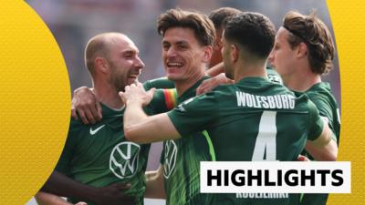 Wolfsburg players celebrate