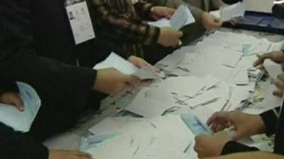 Votes counted in Iran