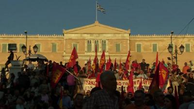 Greek communist protesters