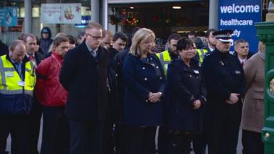 People in Waverley train station