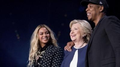 Beyoncé, Hillary Clinton and Jay Z