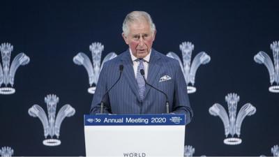 Prince Charles speaking at the World Economic Forum