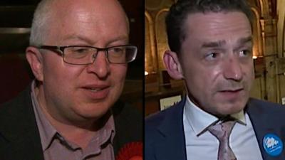 Ipswich Borough Council Labour leader David Ellesmere and Conservative leader Ian Fisher