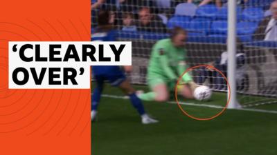 Ball goes over the line