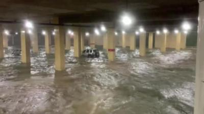 Flooded car park