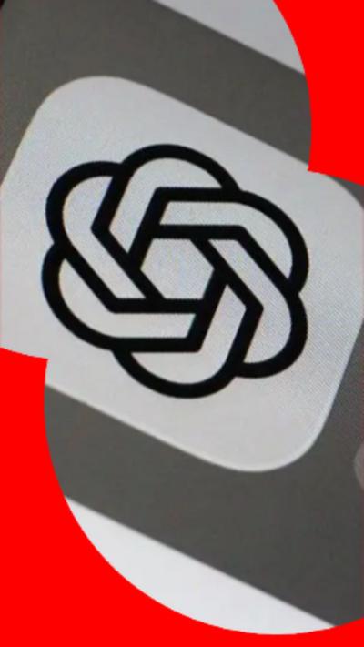 The ChatGPT logo on a phone screen