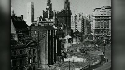 Liverpool buildings damaged by bombs in the Blitz