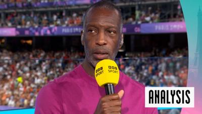 Watch BBC Sport analysis of the men's 200m final at the Paris 2024 Olympics