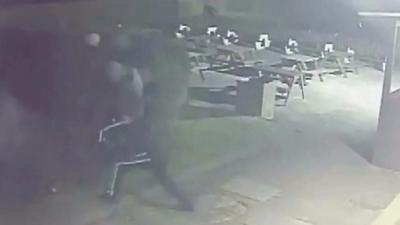 CCTV footage of attack