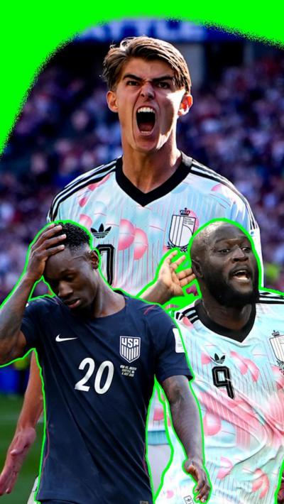Charles De Ketelaere, Folarin Balogun and Romelu Lukaku
