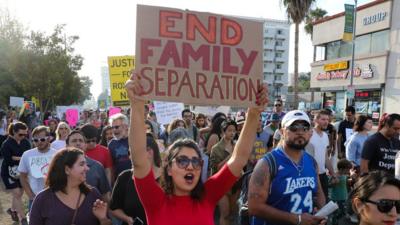 People protesting in America