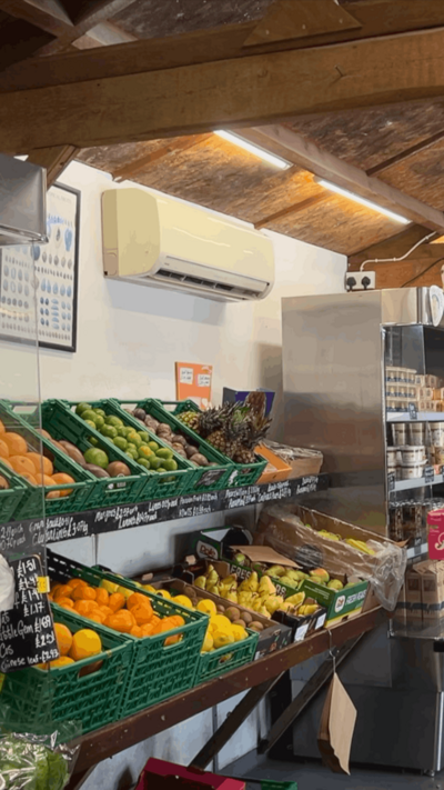 A farm shop stall