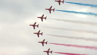 Thousands brave summer showers to watch the first Clacton Airshow since 2019.