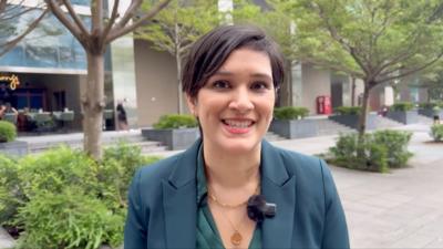 BBC correspondent Suranjana Tewari standing outside on street