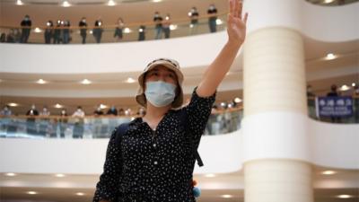 Hong Kong pro-democracy protester, 12 June