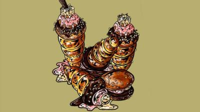 Cake cones drawing