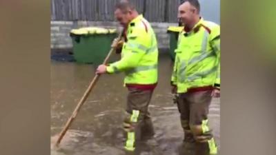 Village shop floods