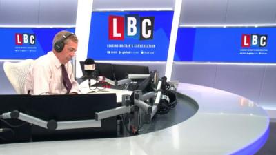 Nigel Farage speaks to Donald Trump on LBC radio