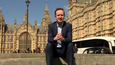 Adam Fleming outside Westminster Palace