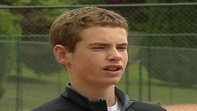 A 14-year-old Andy Murray