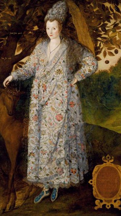 Tudor Woman in a Persian Dress, by Marcus Gheeraerts the Younger, c1590-1600. 