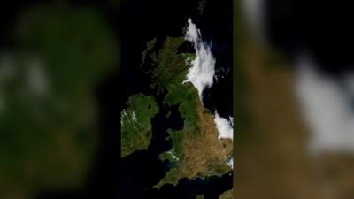 England from space looking dry