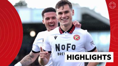 Wier celebrating for Wallsall