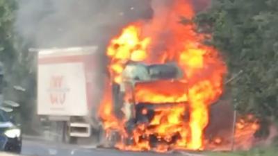 Lorry fire