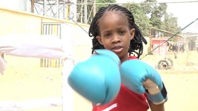 Nigerian aspiring boxer Sekinat Quadri