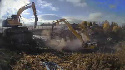 Demolition of Bothwellpark Road Bridge