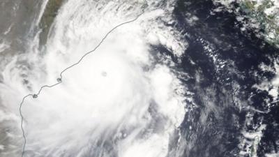 Satellite picture of Cyclone Fani