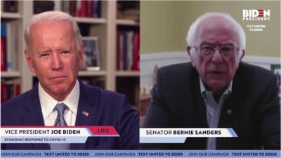 Bernie Sanders endorses Joe Biden for US president