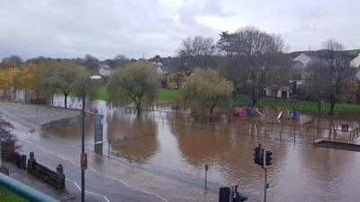 Flooding at the Commons in Pembroke