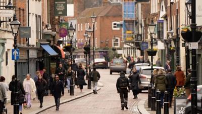 General view of a high street