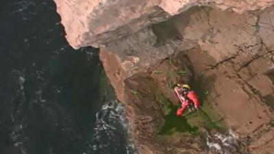 Coastguard helicopter rescue footage