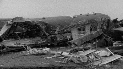 Scene of the train crash in Hixon 1968