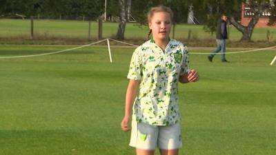 Tilly-Rose playing football