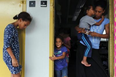 Family in Puerto Rico before the storm