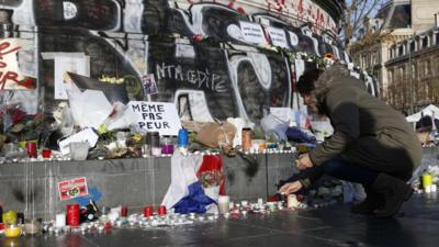 Memorial at the place de la Republique