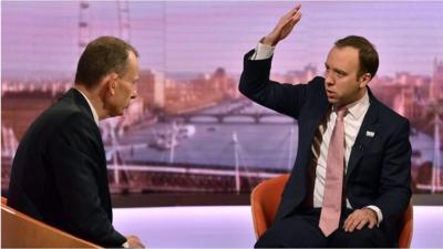 Matt Hancock on the Andrew Marr Show