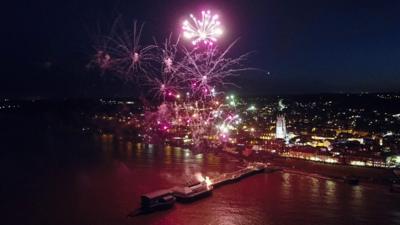 Cromer Pier New Year's Day fireworks