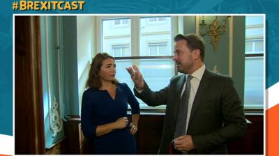 Katya Adler with Luxembourg PM Xavier Bettel