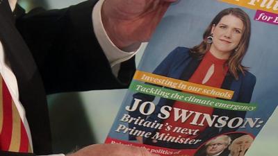 Jo Swinson image on election leaflet