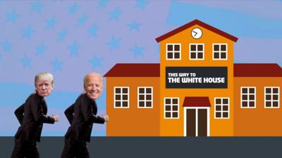 Donald Trump and Joe Biden compete for the White House