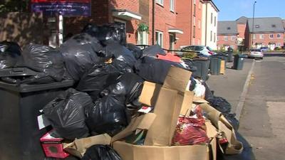 Rubbish bags in Birmingham