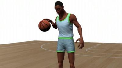 A computer generated image of a basketball player