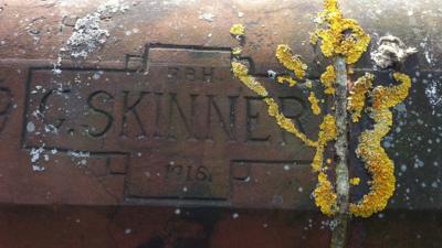 World War One graffiti on the tower of King's Lynn library