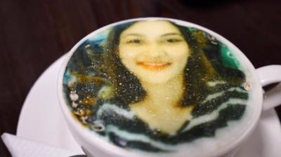 A selfie on a coffee