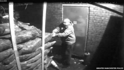 CCTV footage of people stealing Christmas trees