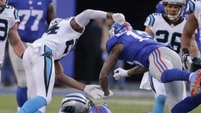 Odell Beckham Jr clashes with Josh Norman